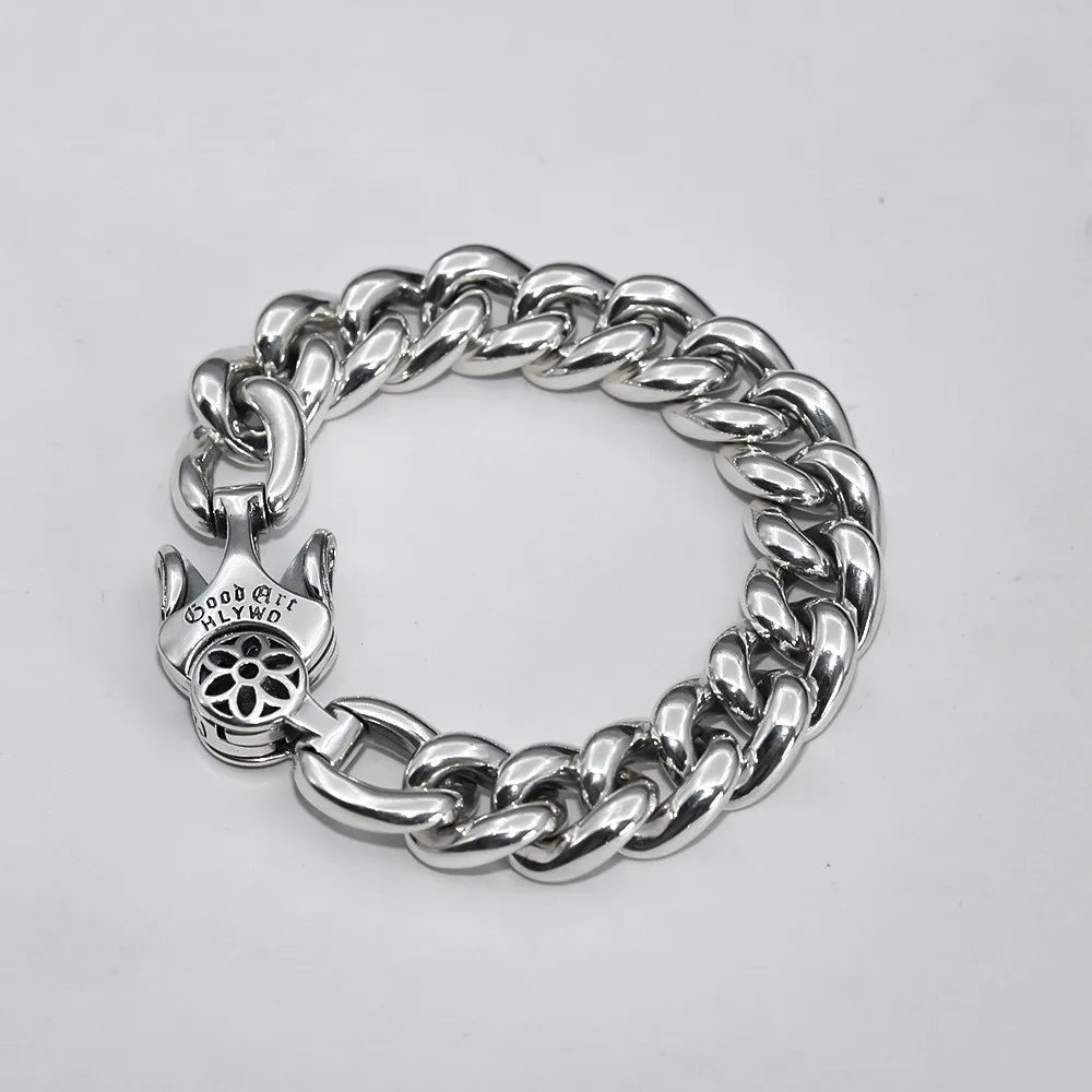 Bracelet Cubain Fleur de Cerisier en Argent S925 - présentation du modèle 16