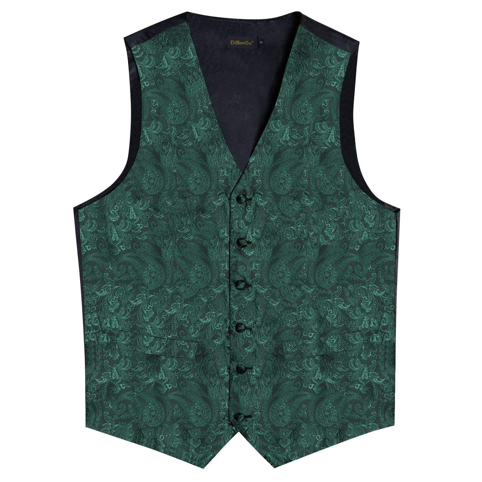 Gilet Jacquard Vert Émeraude Homme - détail 3