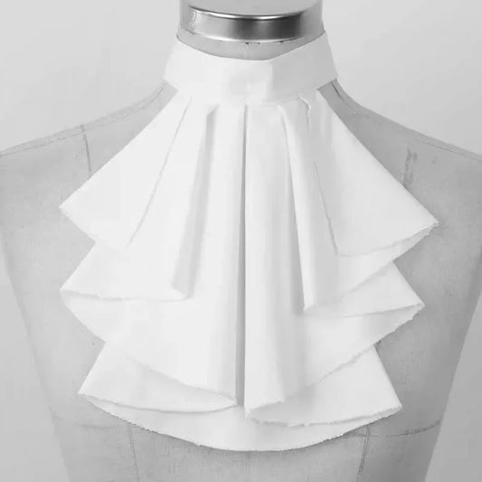Faux Col Victorien Blanc - Jabot Noble Renaissance