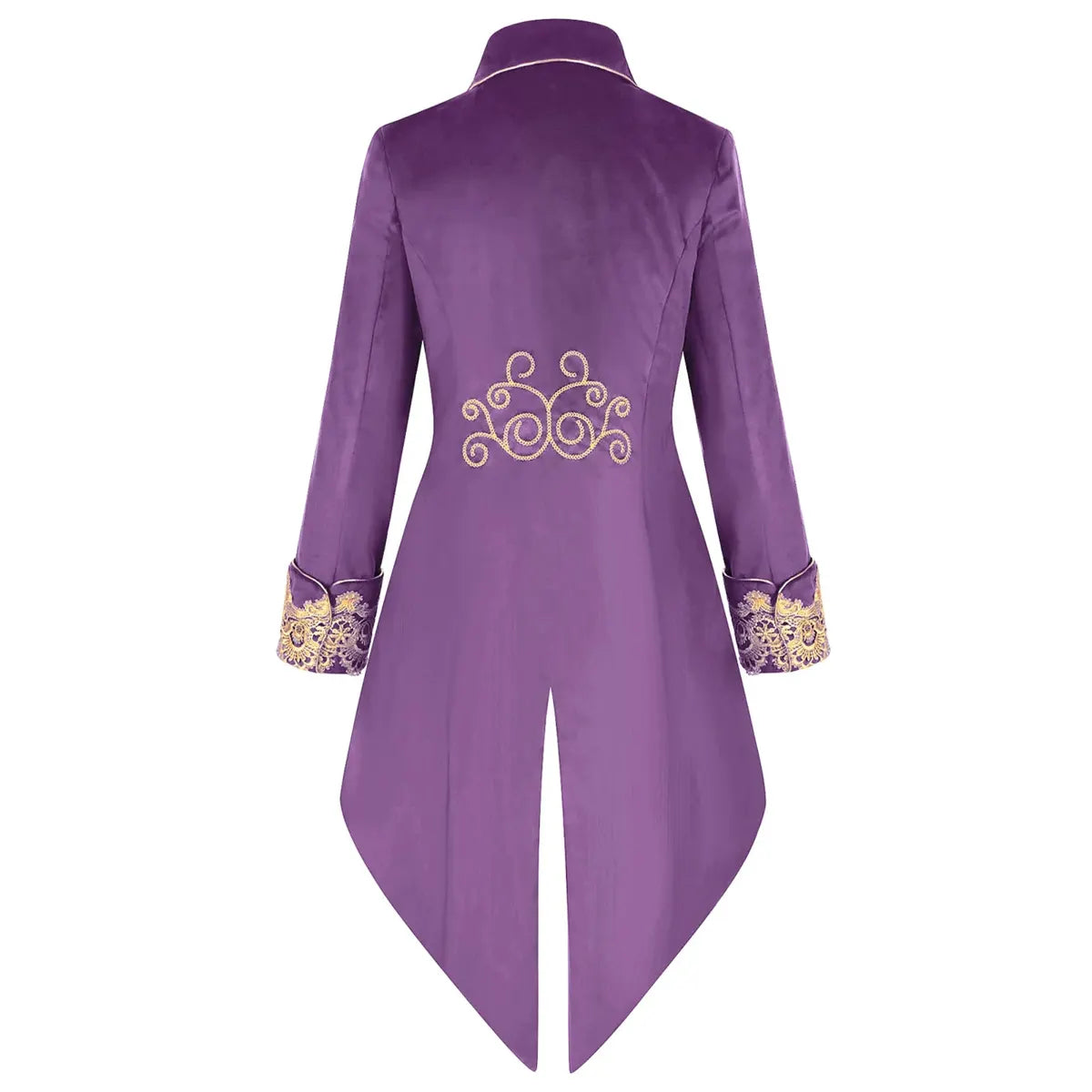 Sobrecasaca Dândi Vitoriano — Violeta — vista traseira