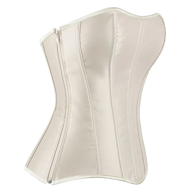 Damen-Korsett aus einfarbigem Satin – 5 Farben - Detail 23