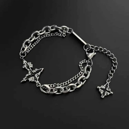 Bracelet Croix Gothique Homme en Acier - vue générale 1