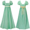 Robe de Régence Victorienne - Costume Bal Empire à Manches Bouffantes