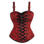 Espartilho de Pirata com Alças em Jacquard - Vignette | Steampunk Store