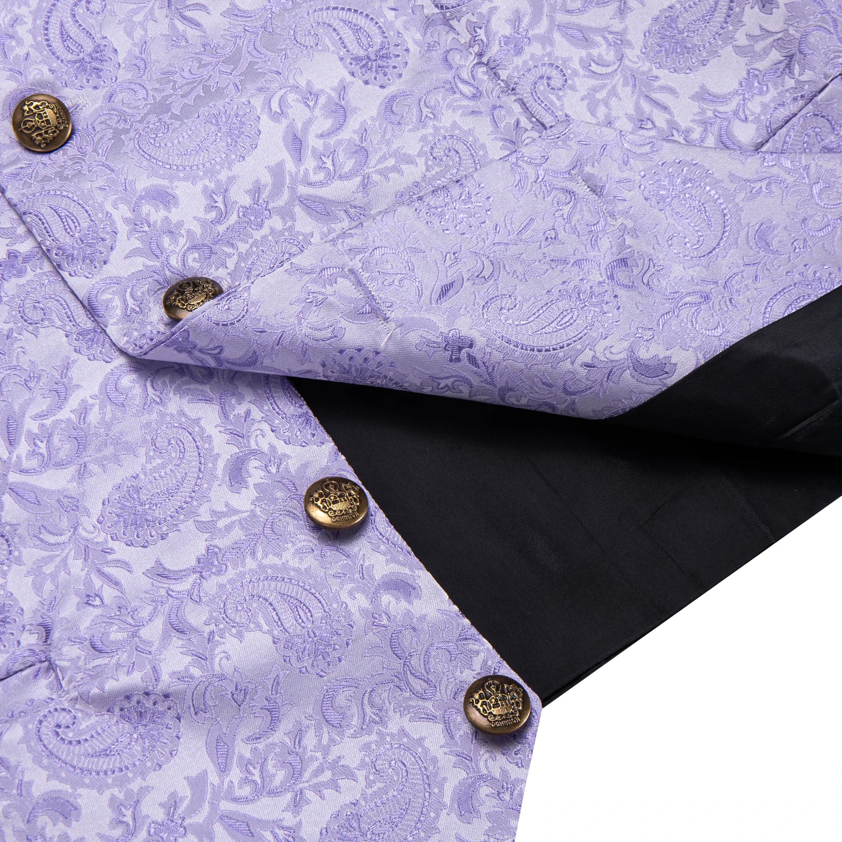 Gilet Paisley Homme à Revers - Dandy Victorien - détail 11