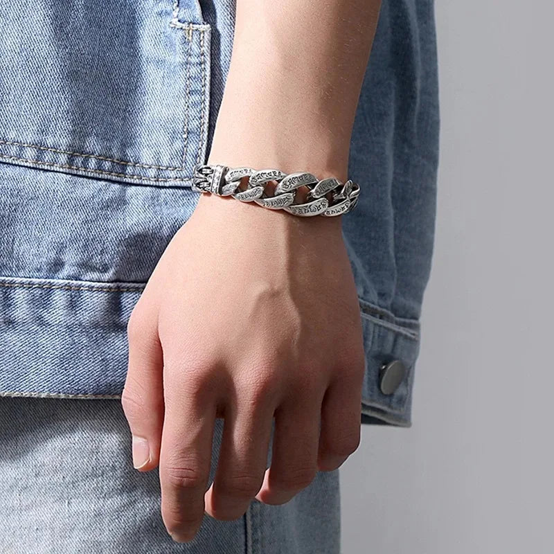 Bracelet Mantra Porte-Bonheur en Argent S925 - vue du fermoir 11