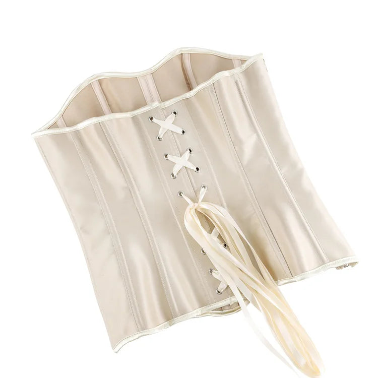 Damen-Korsett aus einfarbigem Satin – 5 Farben - Detail 26