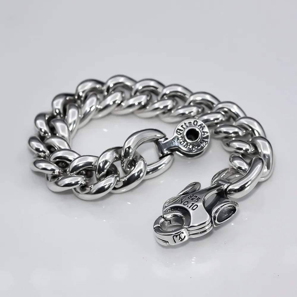 Bracelet Cubain Fleur de Cerisier en Argent S925 - vue générale 17