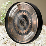 Horloge Engrenages Bronze - Cadran Steampunk - Vignette | Steampunk Store