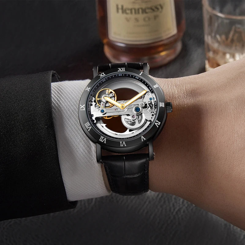 Montre Squelette Homme Transparente à Ponts Ajourés - vue 2
