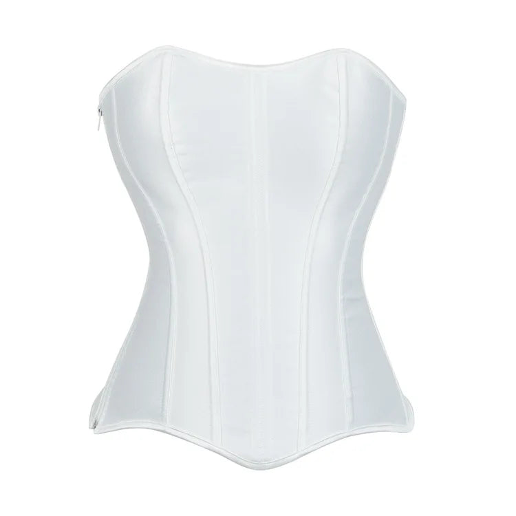 Damen-Korsett aus einfarbigem Satin – 5 Farben - Detail 8