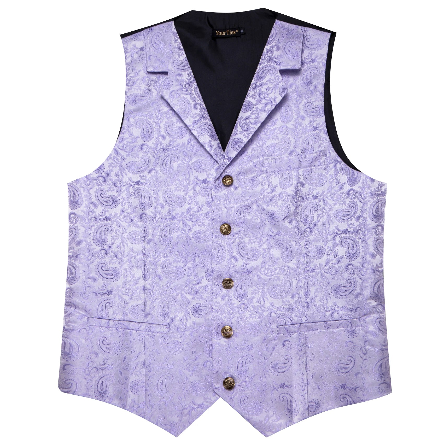 Gilet Paisley Homme à Revers - Dandy Victorien - détail 9