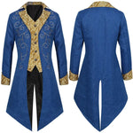 Redingote Bleue Homme - Broderies Or Victoriennes - Vignette | Steampunk Store