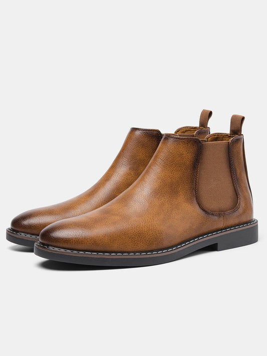 Stivaletti Chelsea in Pelle Uomo — Stile Retro Gentleman 4 Colori