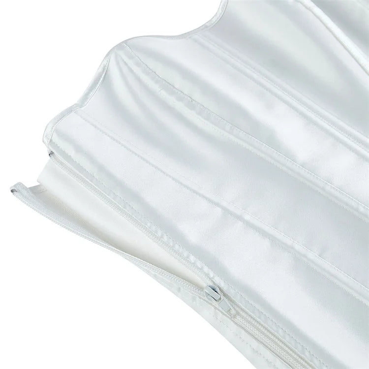 Damen-Korsett aus einfarbigem Satin – 5 Farben - Detail 6