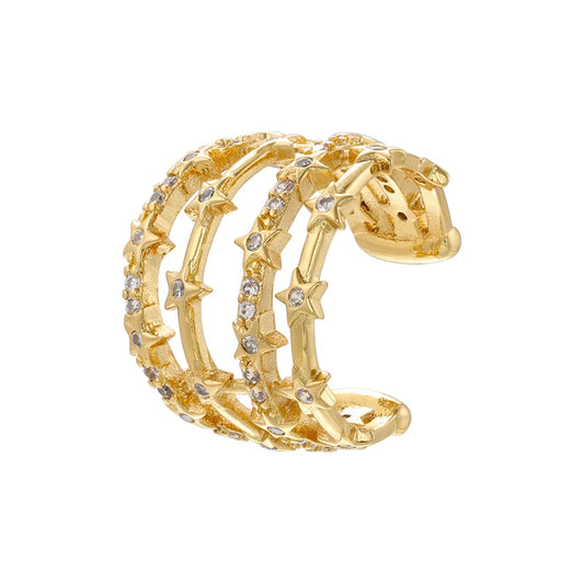 Boucles d' Oreilles Strass et Or