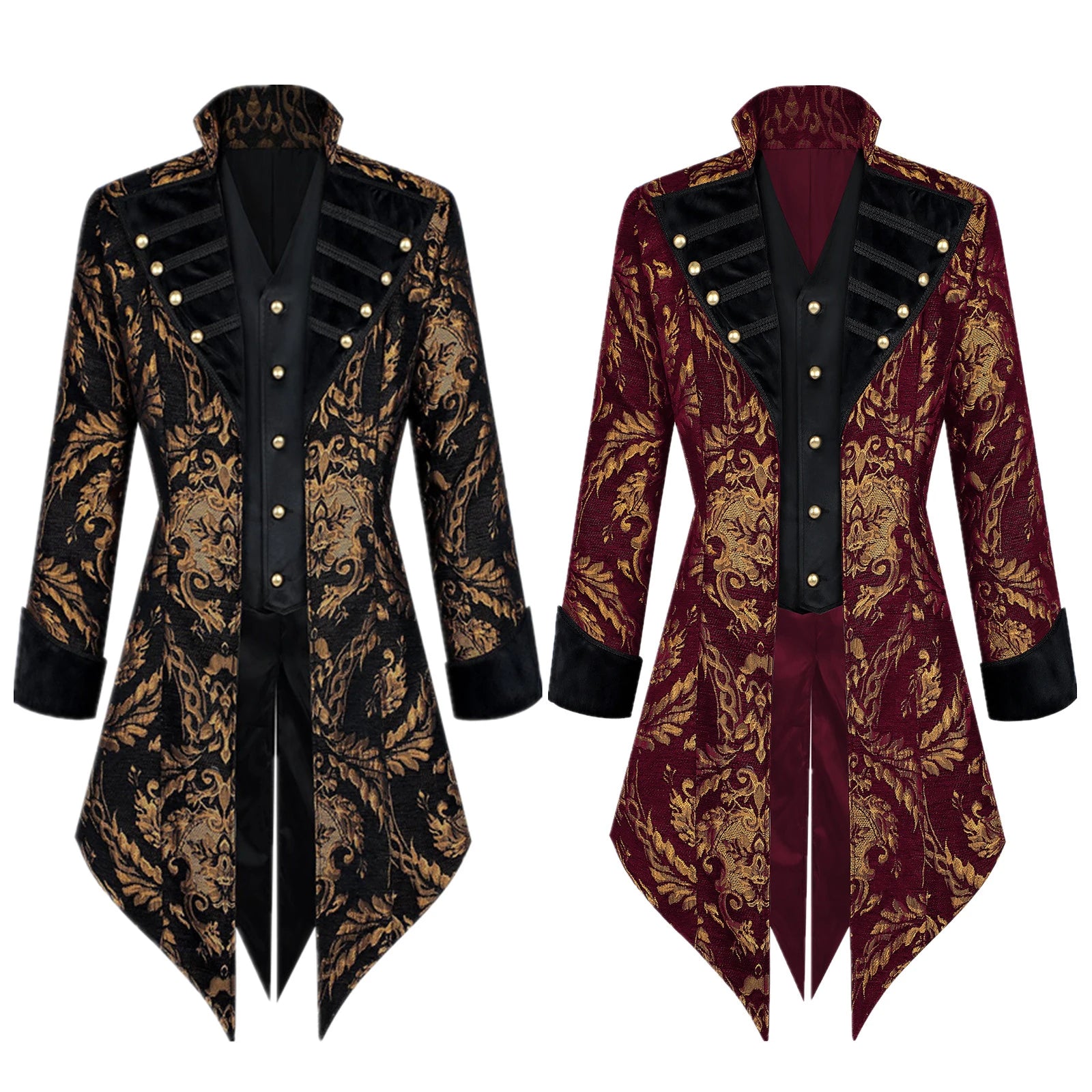 Redingote Brocart Homme - Style Militaire Gothique - vue principale