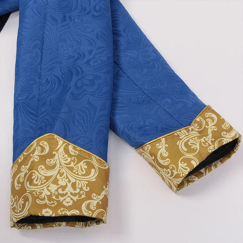 Redingote Bleue Homme - Broderies Or Victoriennes - détail 13