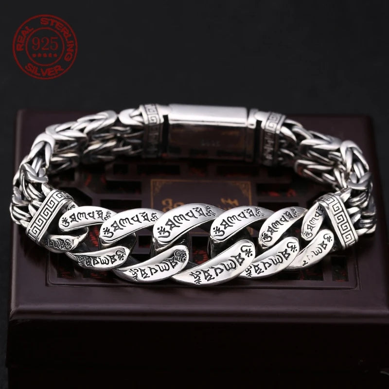 Bracelet Mantra Porte-Bonheur en Argent S925 - vue générale 1