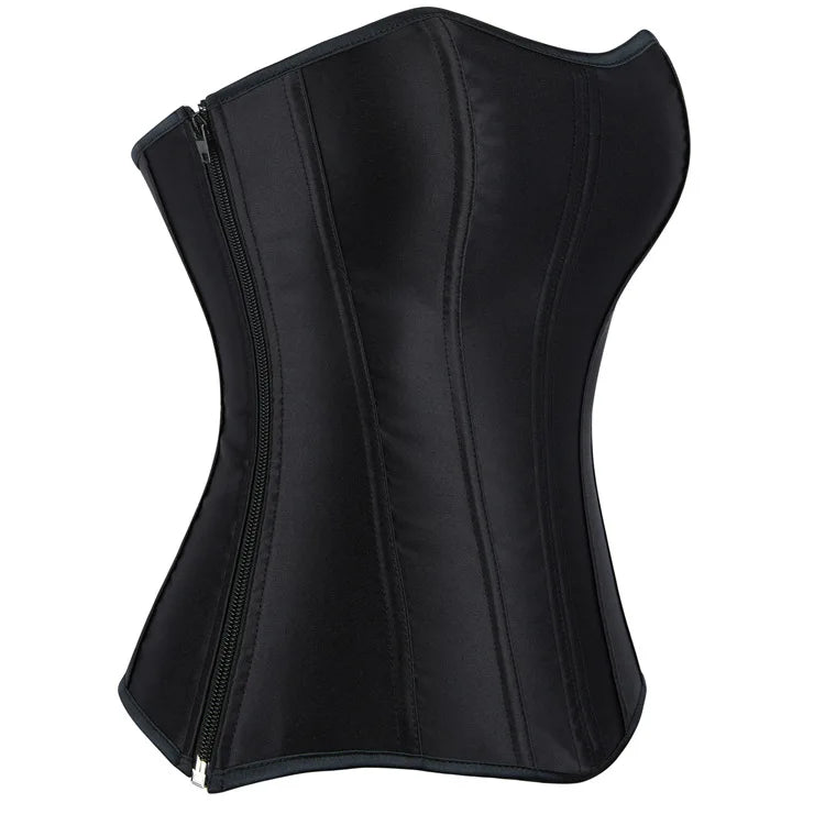 Damen-Korsett aus einfarbigem Satin – 5 Farben - Detail 13