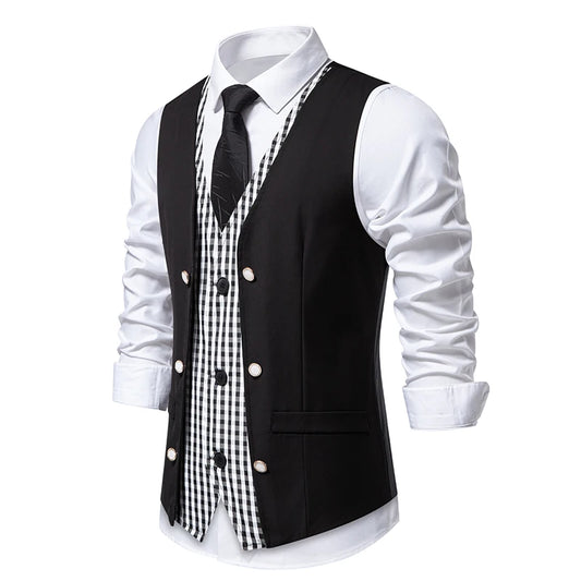 Chaleco de traje vintage para hombre - Efecto dos piezas