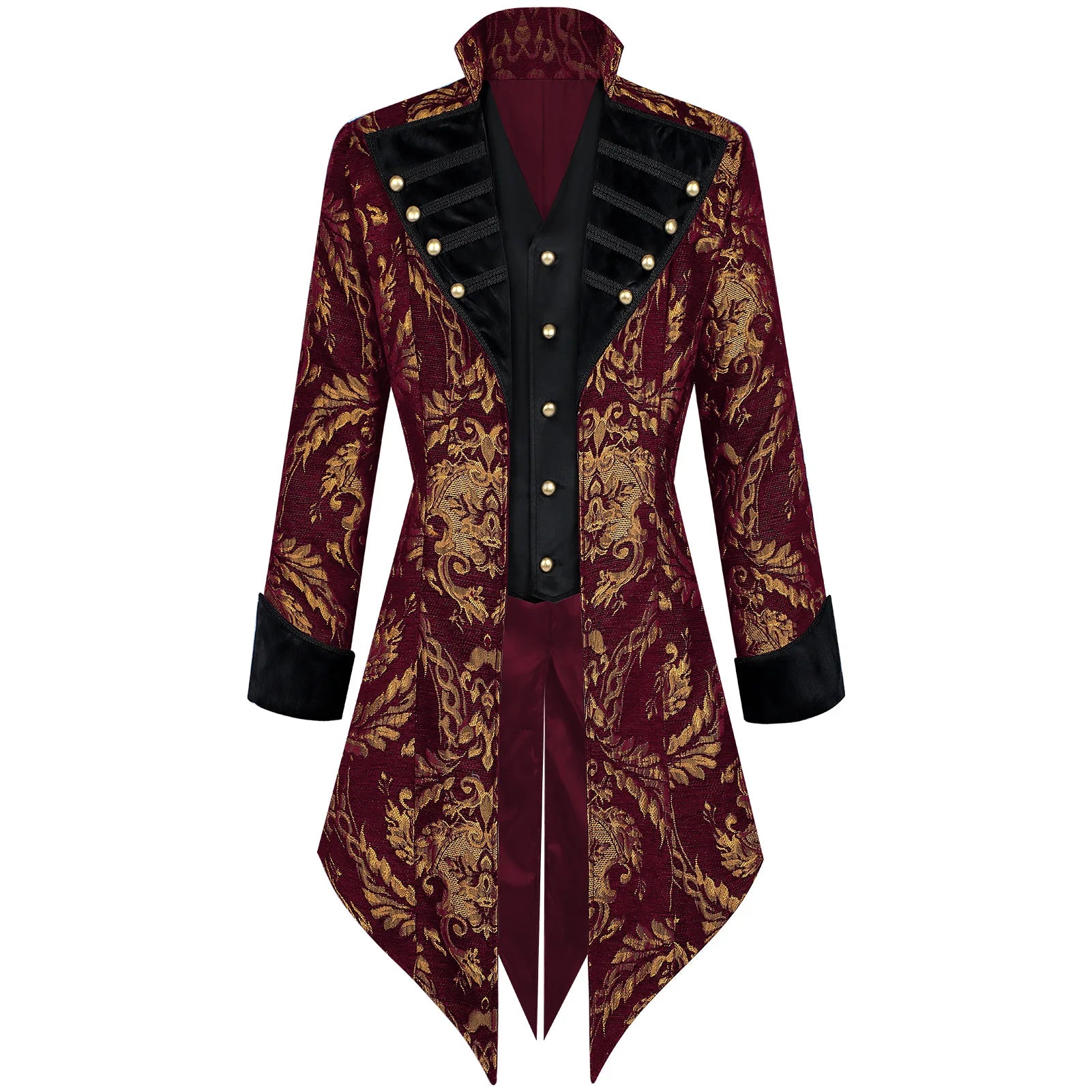 Redingote Brocart Homme - Style Militaire Gothique - détail 28