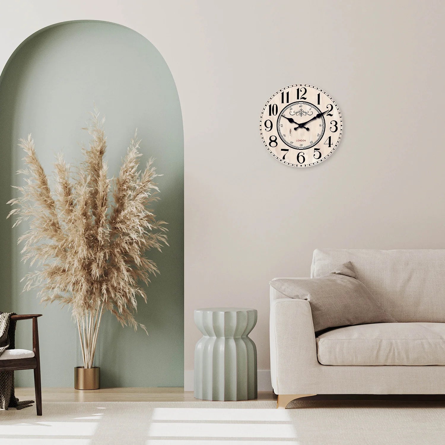 Horloge Londres Vintage en Bois - mise en situation 6