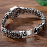 Bracelet Lion et Rotin Homme en Argent S925 - Vignette | Steampunk Store