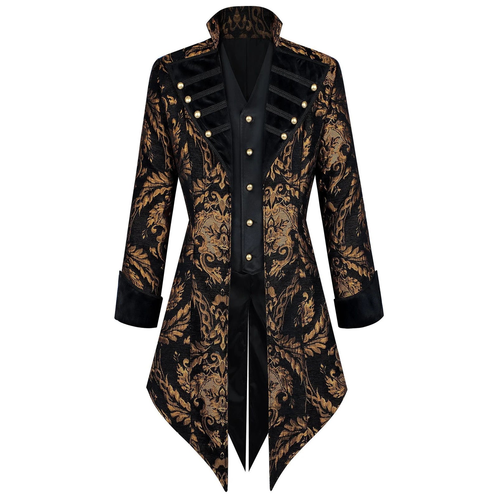Redingote Brocart Homme - Style Militaire Gothique - détail 26
