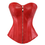 Punk-Korsett aus Kunstleder mit Reißverschluss – 10 Farben - Vignette | Steampunk Store