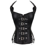 Espartilho Steampunk Halter em Pele Sintética - Vignette | Steampunk Store