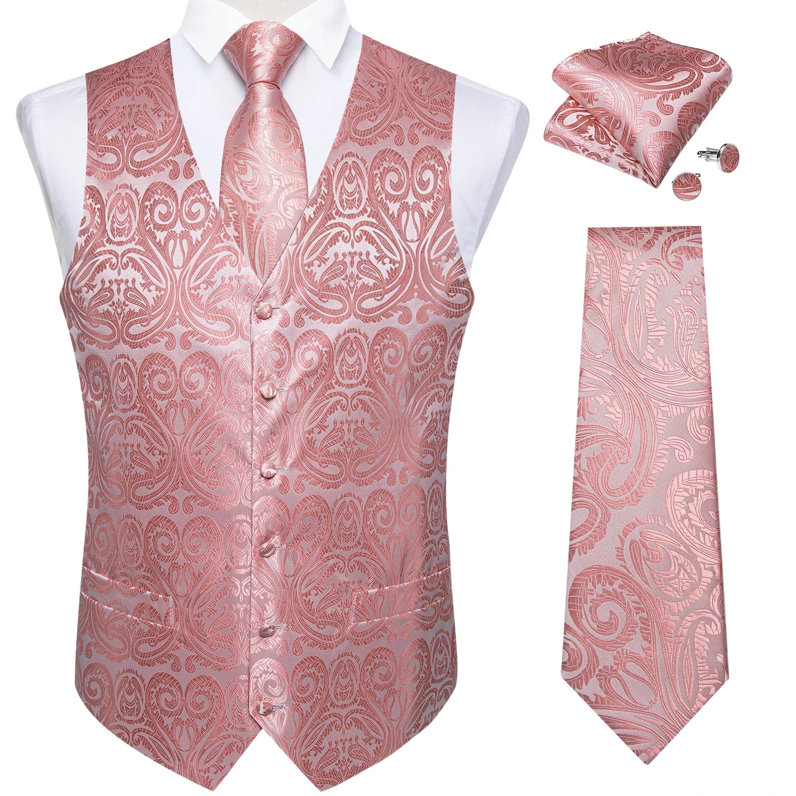 Gilet Paisley Homme - Jacquard Coloré - détail 25