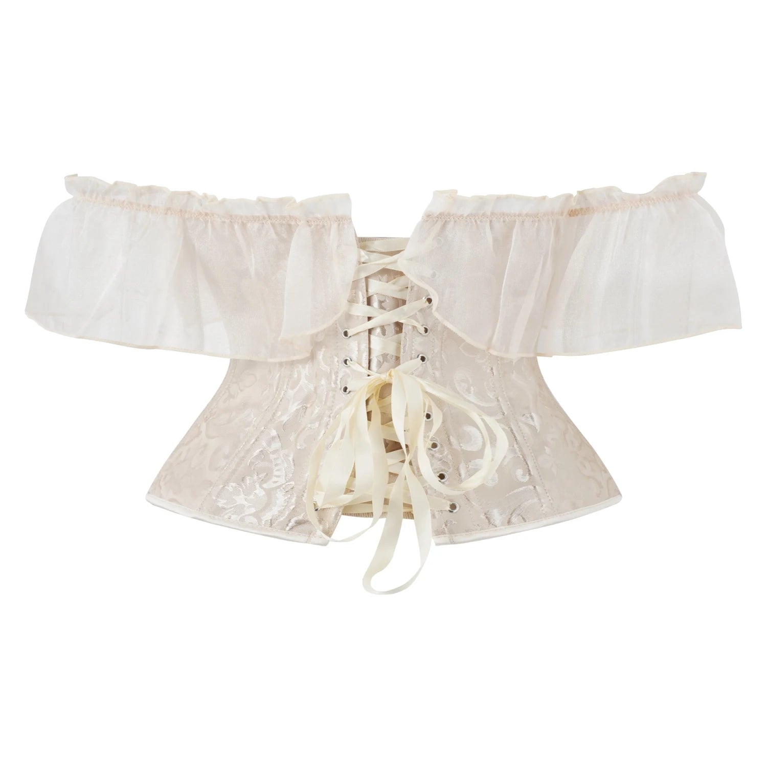 Beige Bardot Corset with Ruffles - detail 10