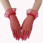 Luvas Curtas de Tule com Folhos - Cabaré Retro - Vignette | Steampunk Store