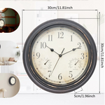 Horloge Extérieure Vintage avec Thermomètre - Vignette | Steampunk Store