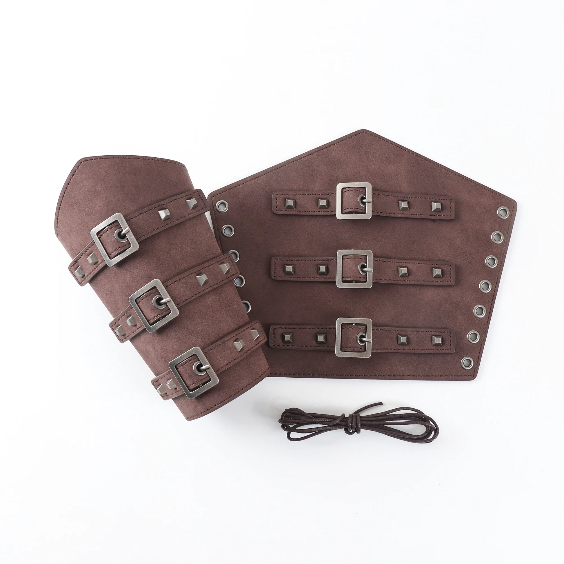 Brassard Steampunk Protège-Bras Viking à Boucles et Lacets