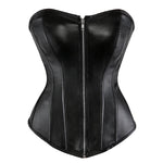 Punk-Korsett aus Kunstleder mit Reißverschluss – 10 Farben - Vignette | Steampunk Store