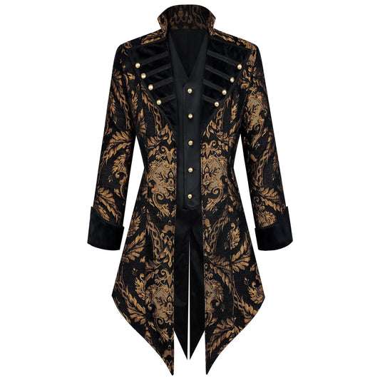 Redingote Brocart Homme - Style Militaire Gothique - détail 11