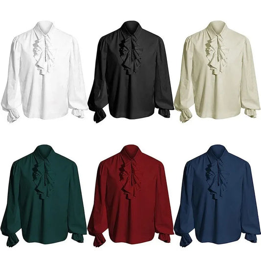 Camisa de vampiro renacentista para hombre - Colores victorianos