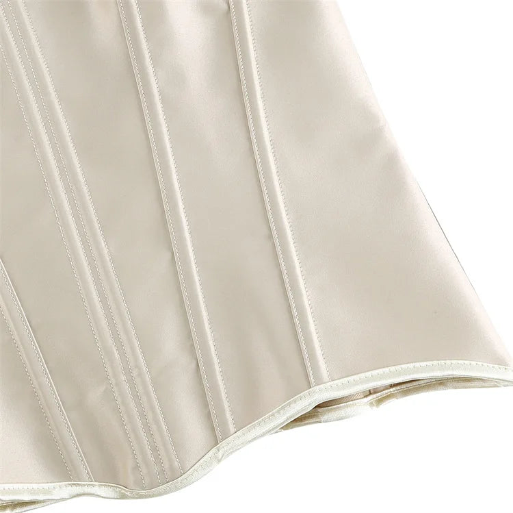 Damen-Korsett aus einfarbigem Satin – 5 Farben - Detail 29
