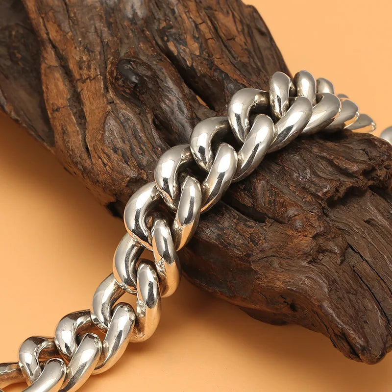 Bracelet Cubain Fleur de Cerisier en Argent S925 - vue du fermoir 3