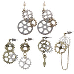 Orecchini Steampunk Antichi — Ingranaggi e Catena in Bronzo - Vignette | Steampunk Store