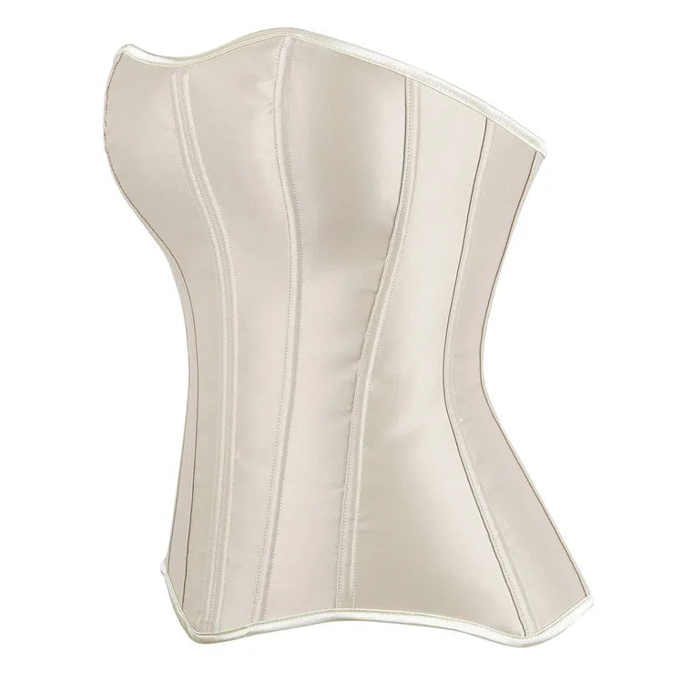 Damen-Korsett aus einfarbigem Satin – 5 Farben - Detail 22