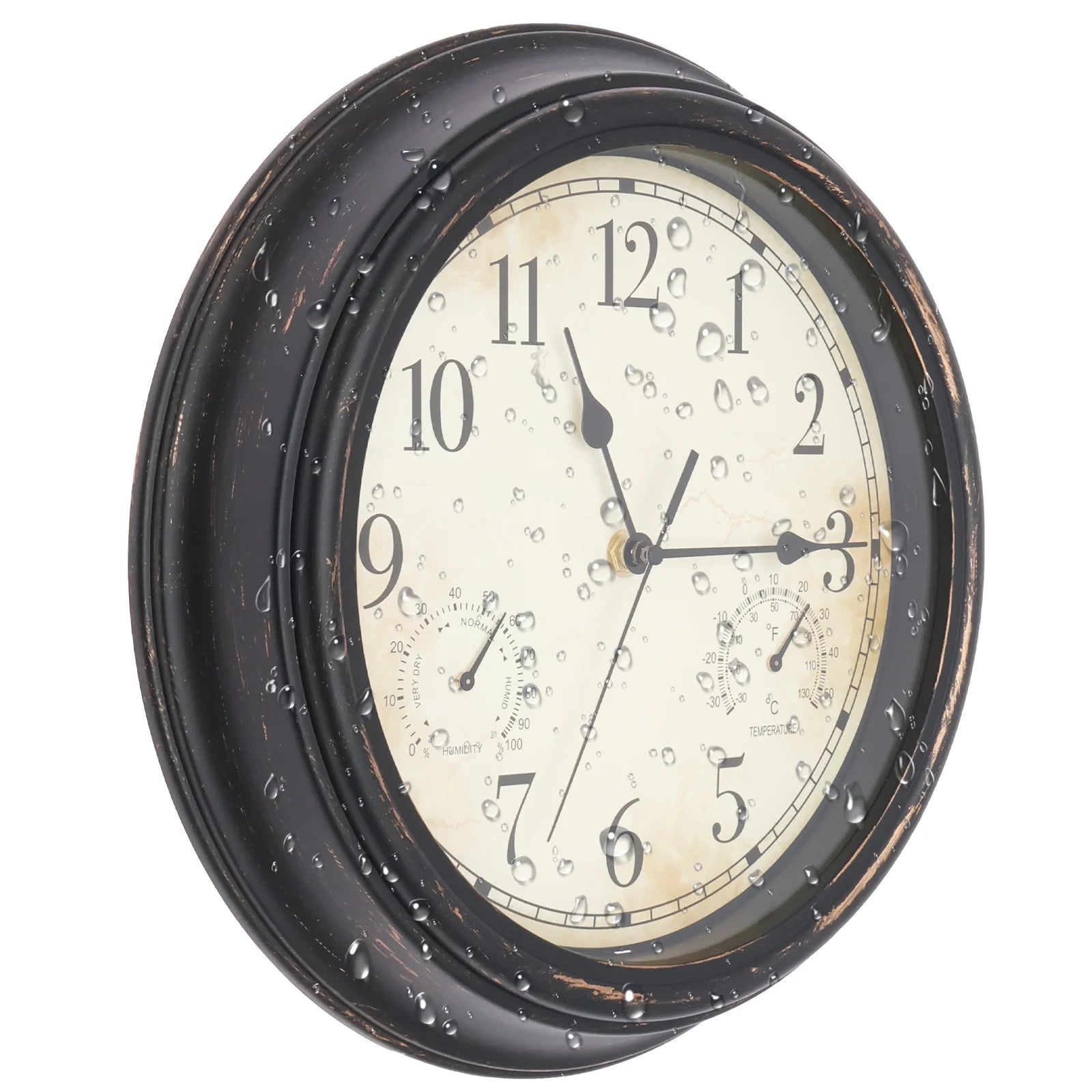 Horloge Extérieure Vintage avec Thermomètre - vue générale 9