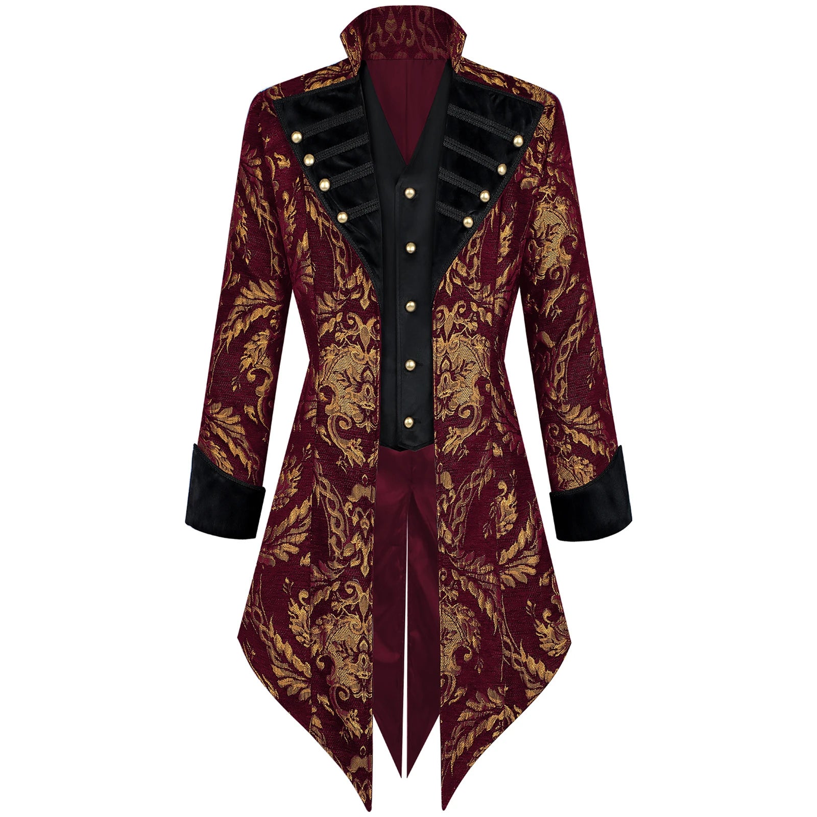 Redingote Brocart Homme - Style Militaire Gothique - détail 19