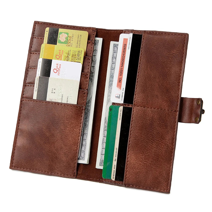 Portefeuille long vintage — Steampunk Style - Vue laterale