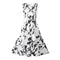 Robe Blanche Avec Fleur Noir - Dark Bloom