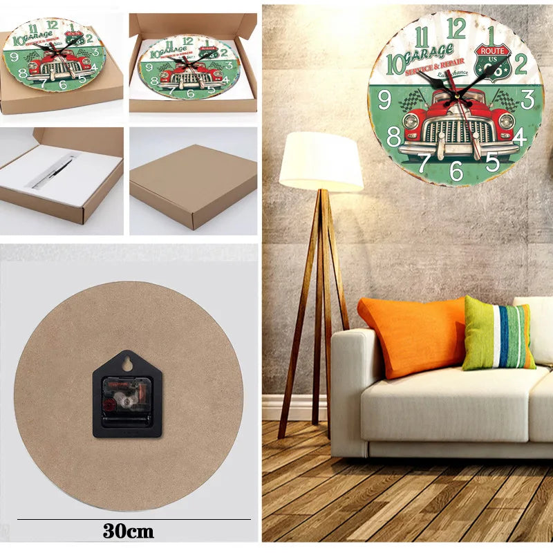Horloge Murale Vintage Européenne 30 cm - vue murale 3