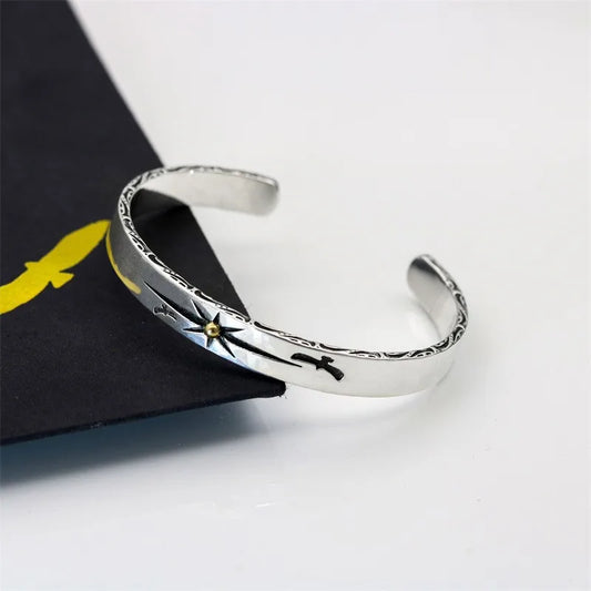 Bracelet Jonc Argent - Style Égyptien
