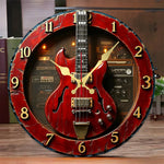 Horloge Guitare Électrique Rouge Vintage - Vignette | Steampunk Store